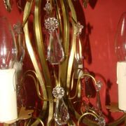 cage-style chandelier with 6 light arms from the early 20th century