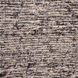 Handwoven recycled cotton rug - Dark brown and cream