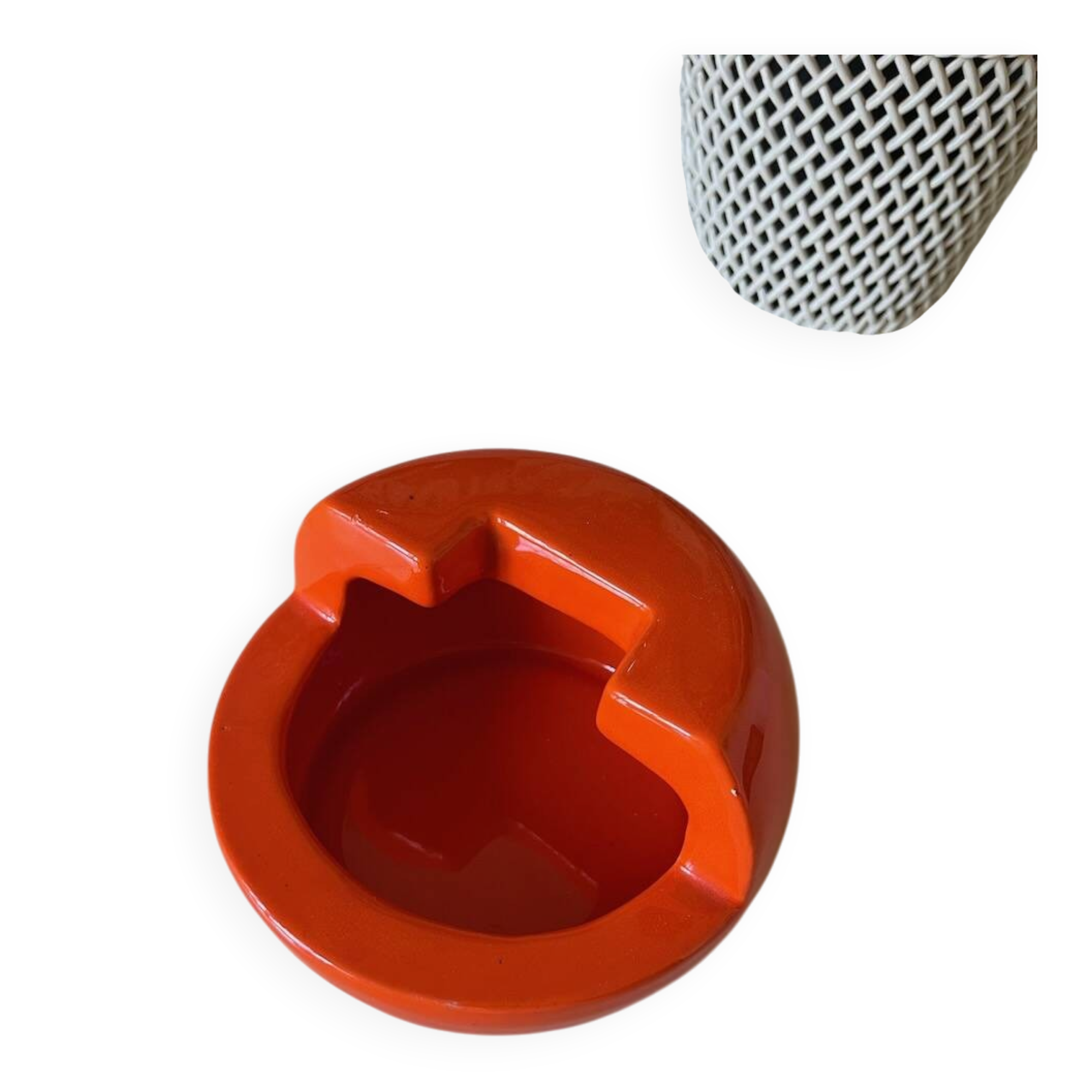 Vintage orange ashtray