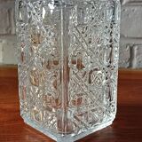 Carafe à whisky carrées en cristal transparent vintage