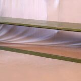 Old original Burmese teak teak bench with green patina