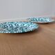 Vintage Gmundner Keramik Serving Oval Plate / Austria / Green Flamed / 2