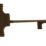 Vintage wall shelve rack bookshelf in oak wood minimalist