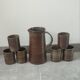 Ceramic workshop service in stoneware signed by karoly balogh.