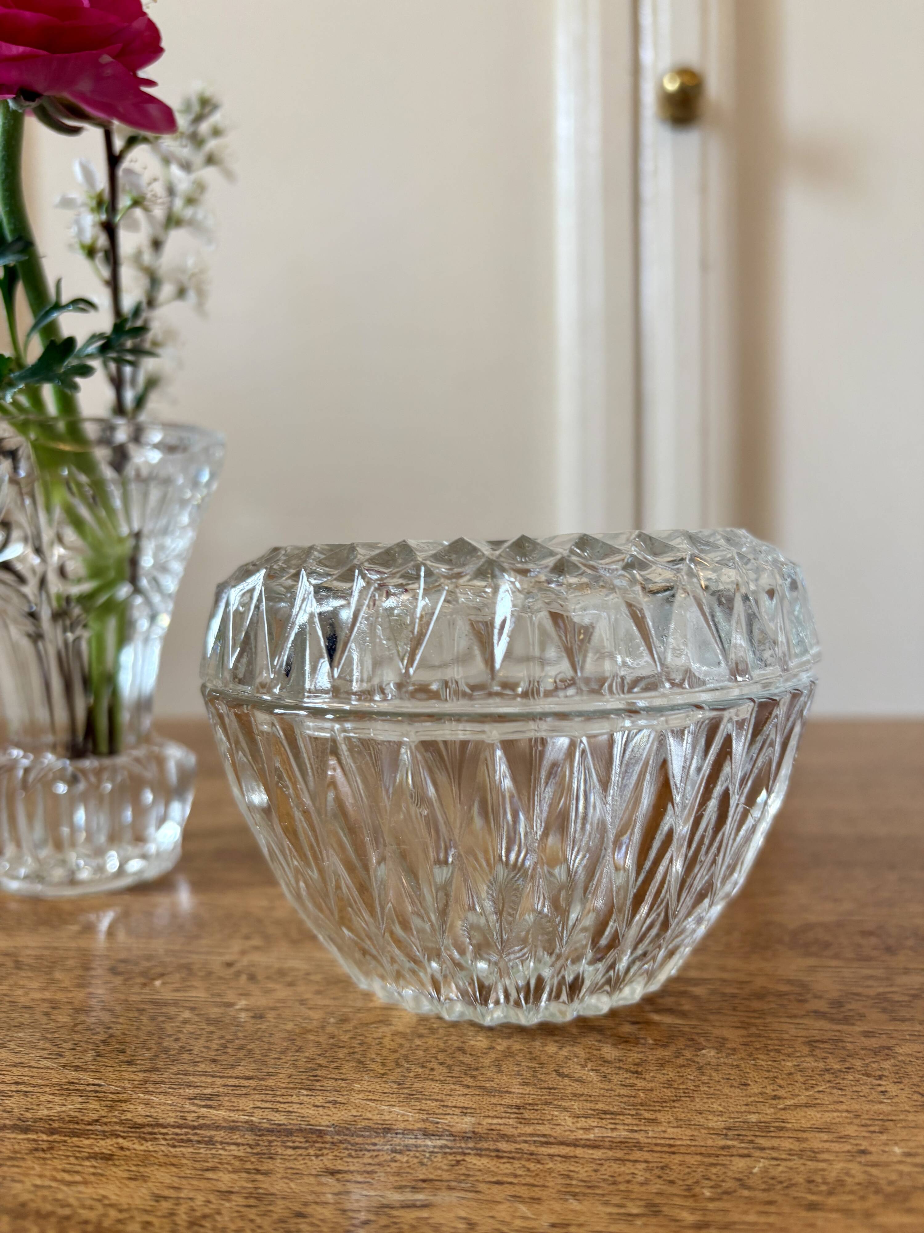 Set of 3 vintage glass candy jars