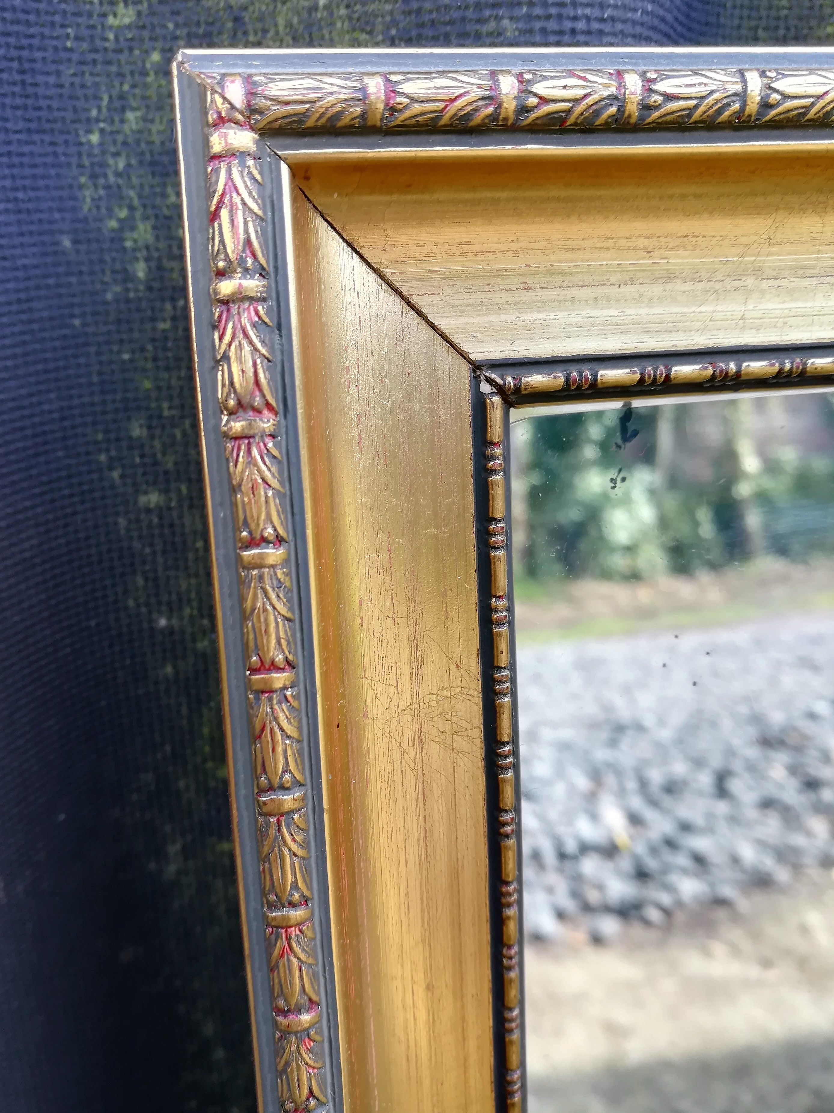 Gold wood mirror 65x44cm