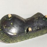 Vintage free-form tripod ceramic cactus planter