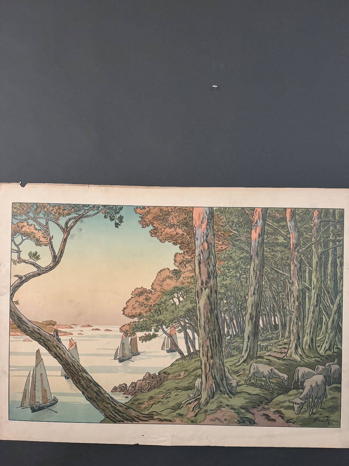 Lithograph by Henri Rivière The Aspects of Nature - Summer Evening
