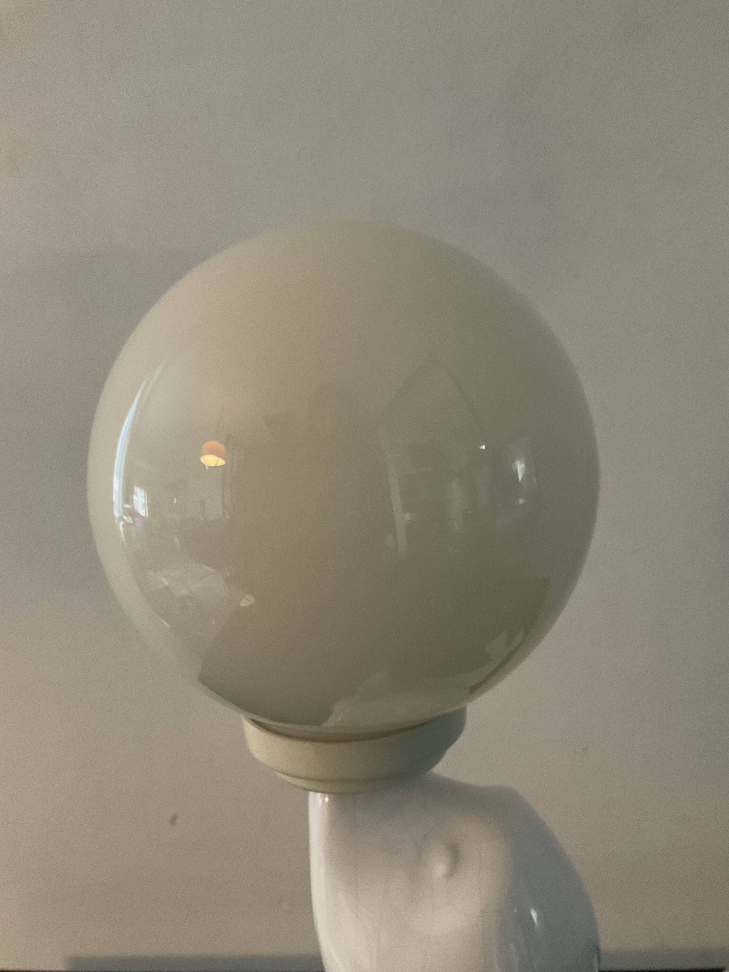 Lampe Otarie vintage en céramique de Delfts années 60