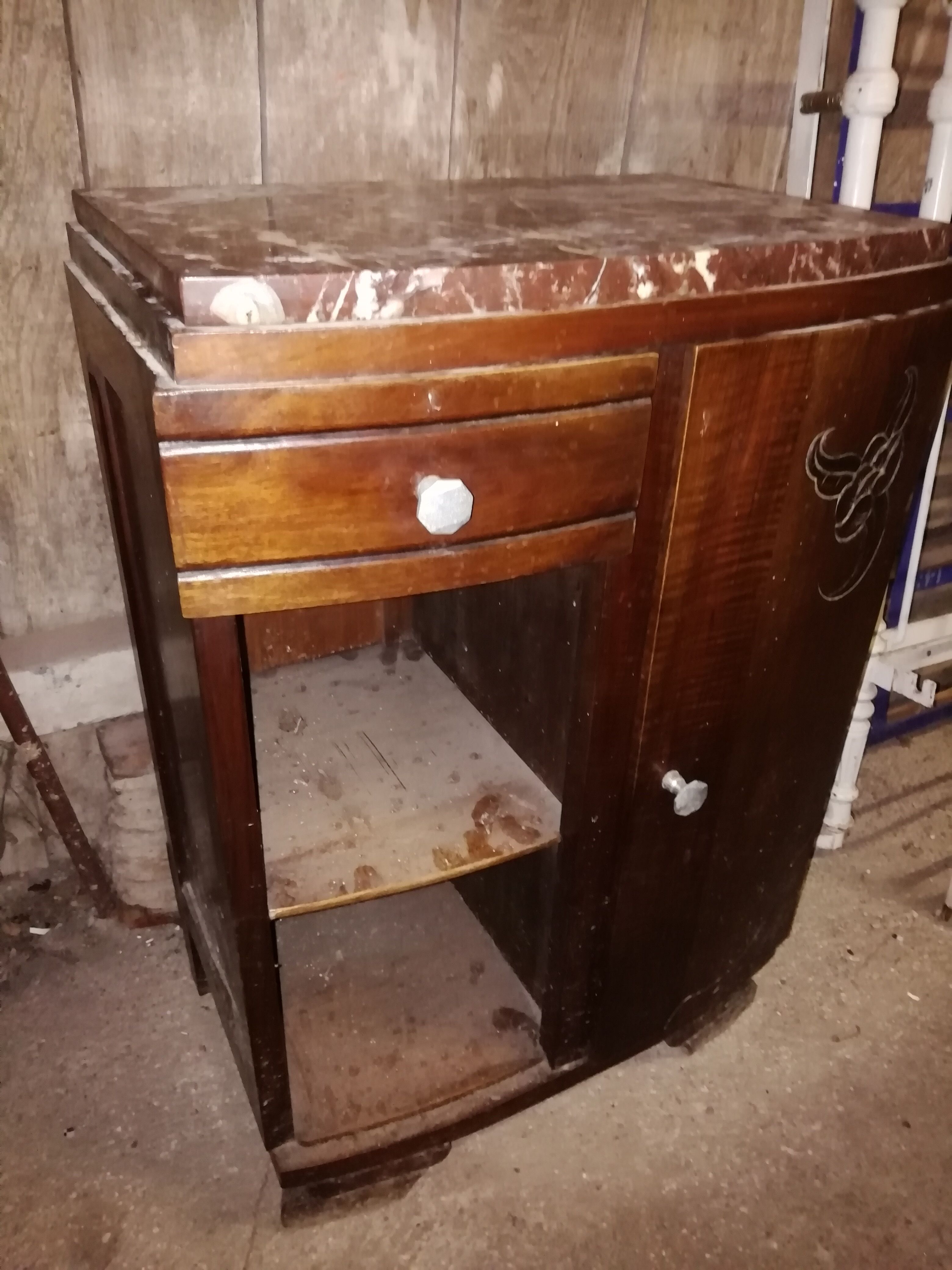 1950s art deco bedside