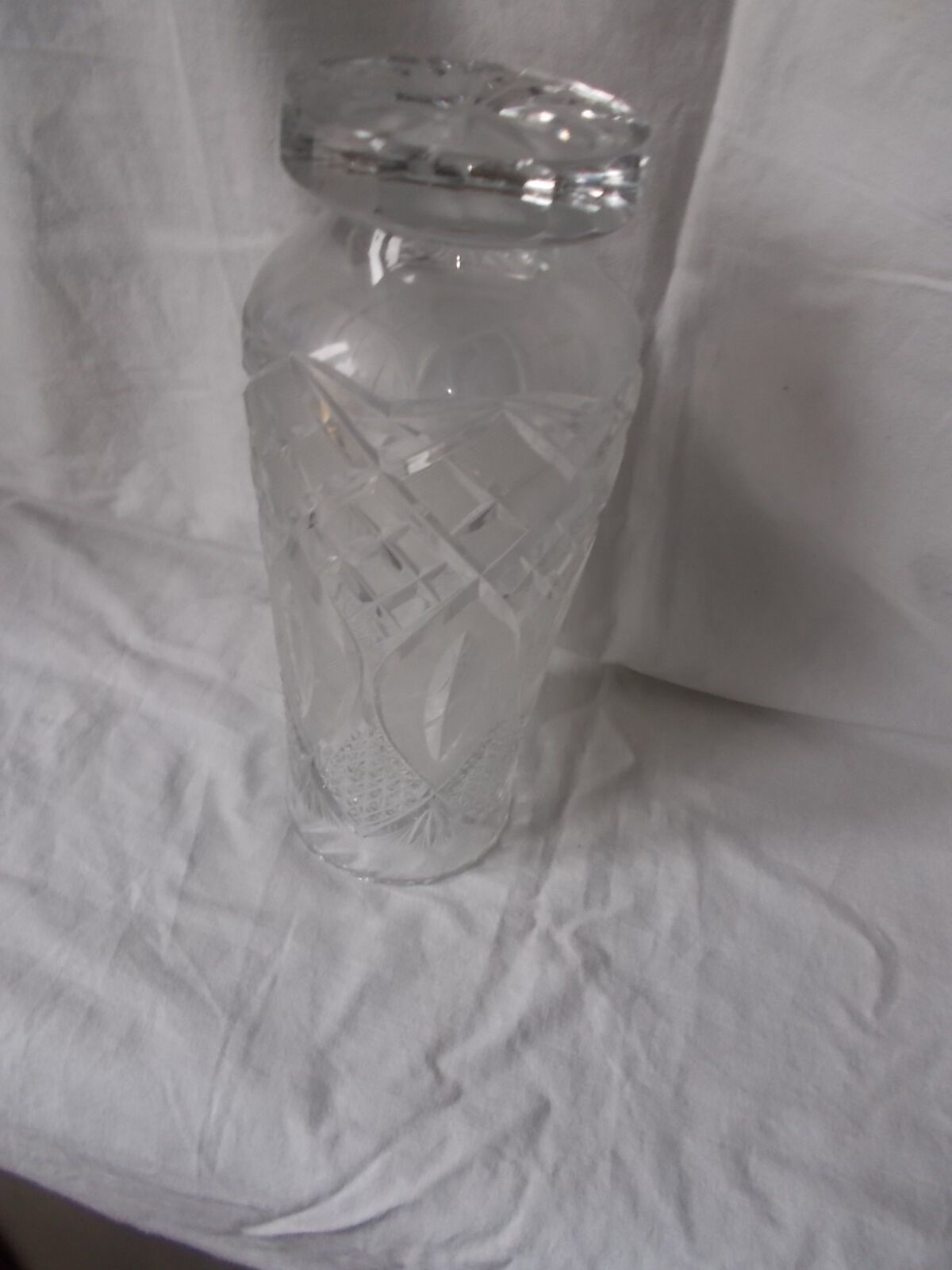 Cut crystal vase