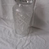 Chiseled crystal vase