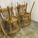 Série de 6 chaises bistrot en bois courbé