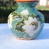 Flowered ceramic vase