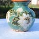 Flowered ceramic vase