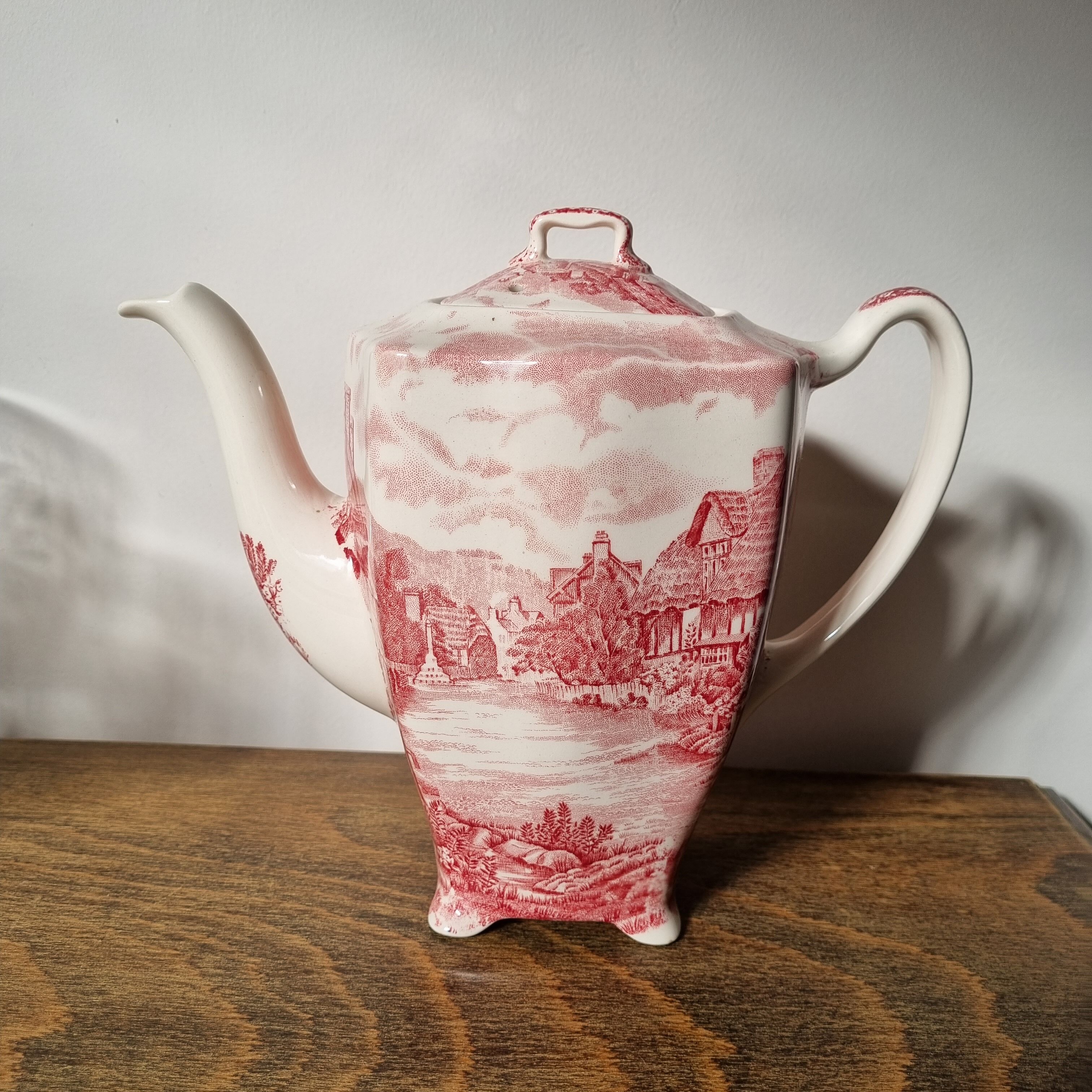 Large English porcelain teapot