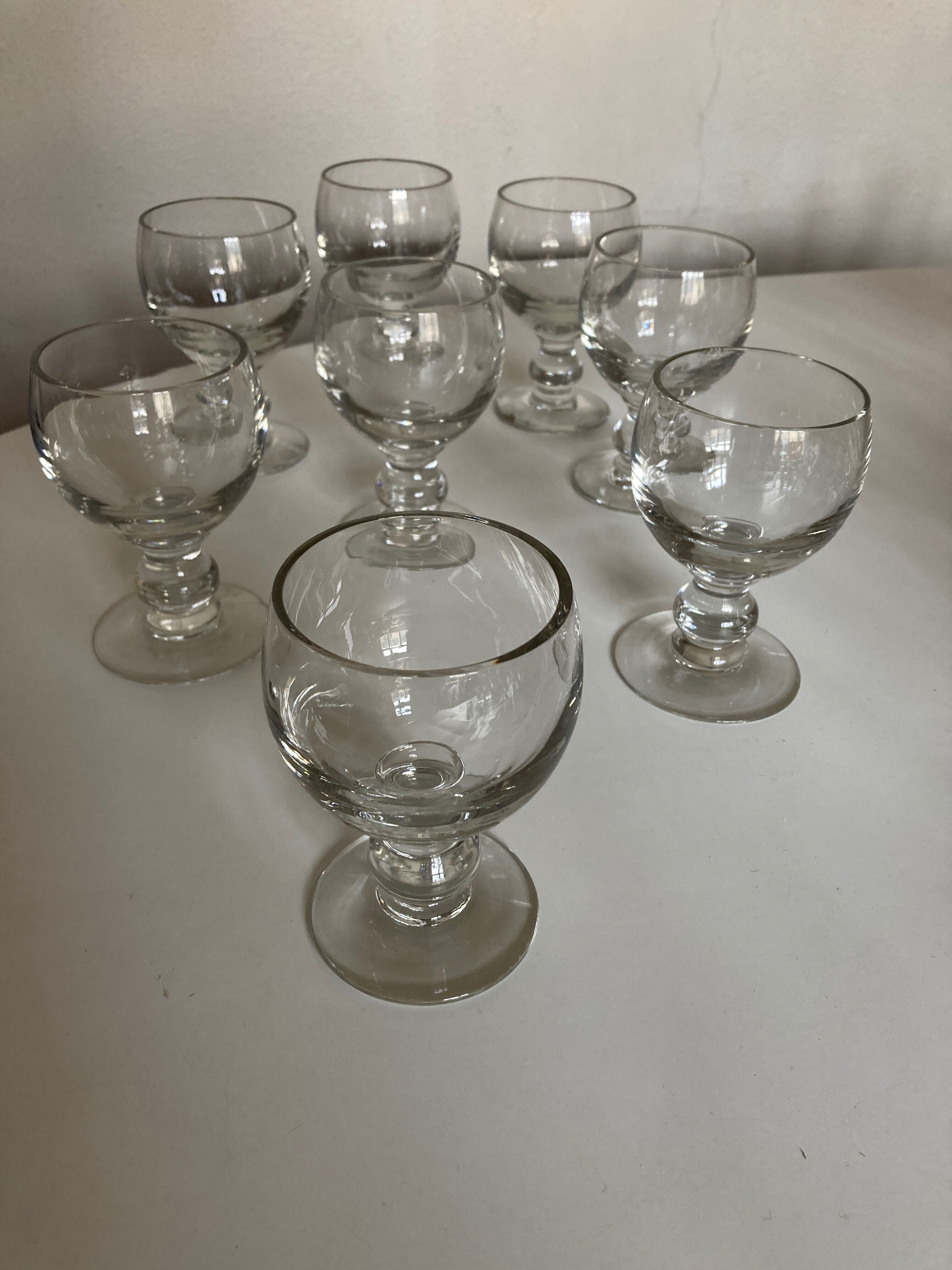 Set of 8 glasses balloon 19th