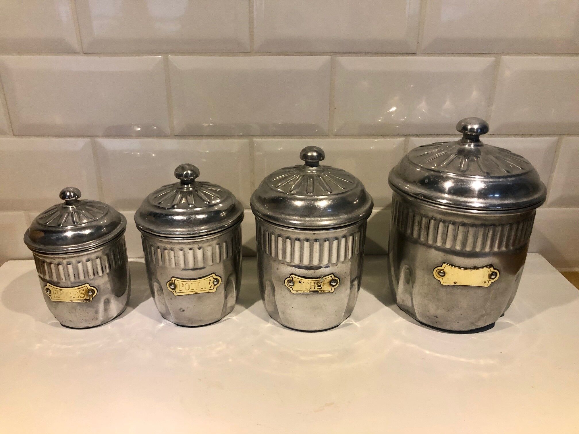 Early 20th aluminium kitchen pots