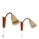 Paire d'applique scandinaves en teck 1960