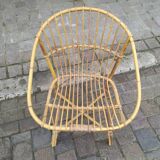 Rattan shell chair