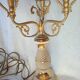Florentine - baroque lamp ceramic brass metal topped with 3 glass tulips