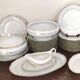 Service plates for 12 people 33 pieces Sologne porcelain