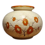 Flowering pottery vase