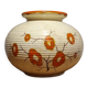 Vase poterie fleurie