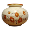 Vase poterie fleurie