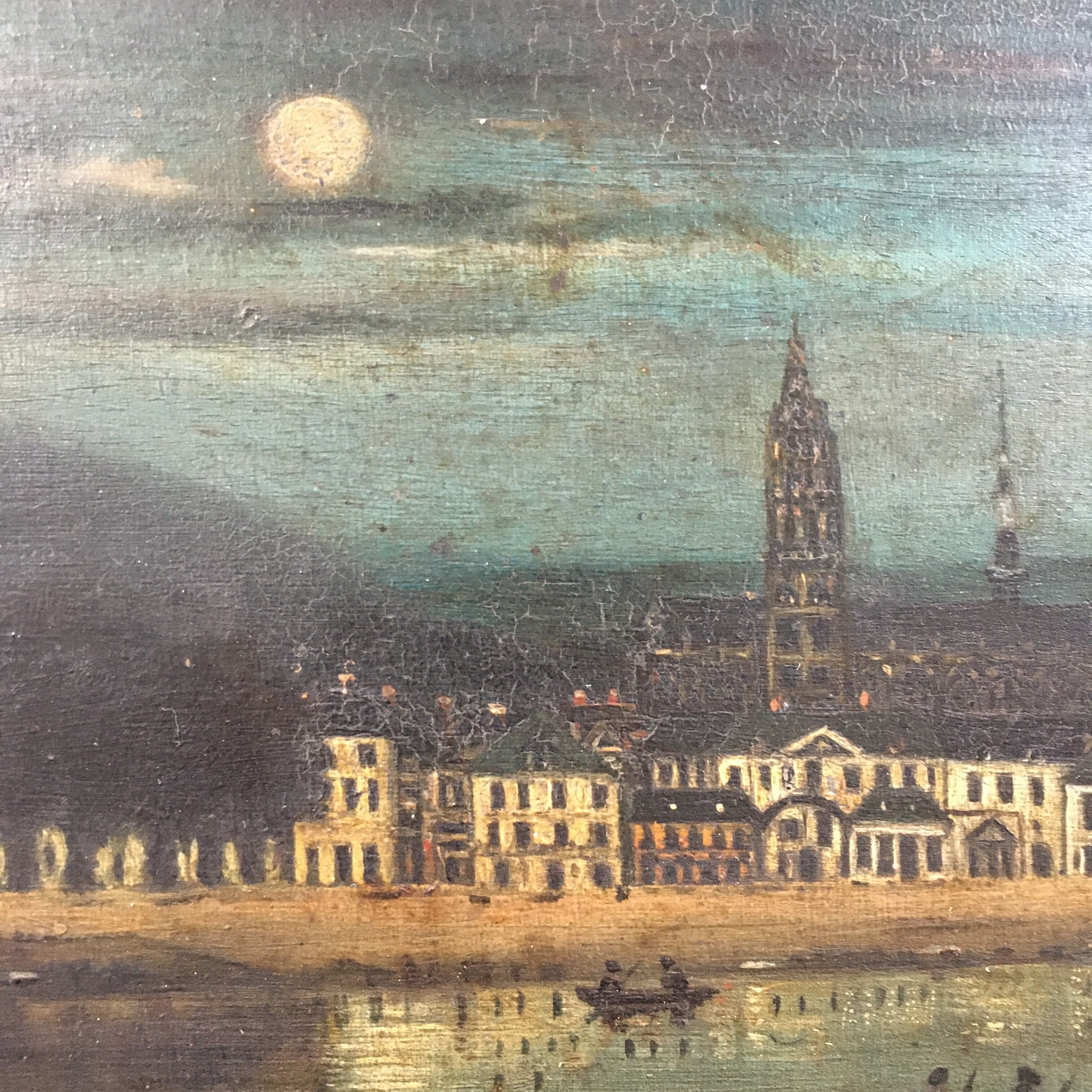 Ancient Moon painting on the lagoon