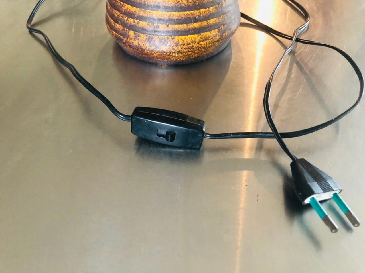 Vintage stoneware table lamp by Accolay, 70s