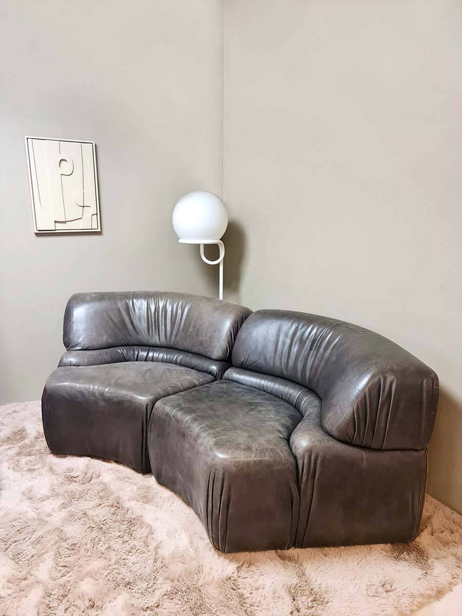 Vintage leather modular sofa Cosmos DS-28 De Sede 1970