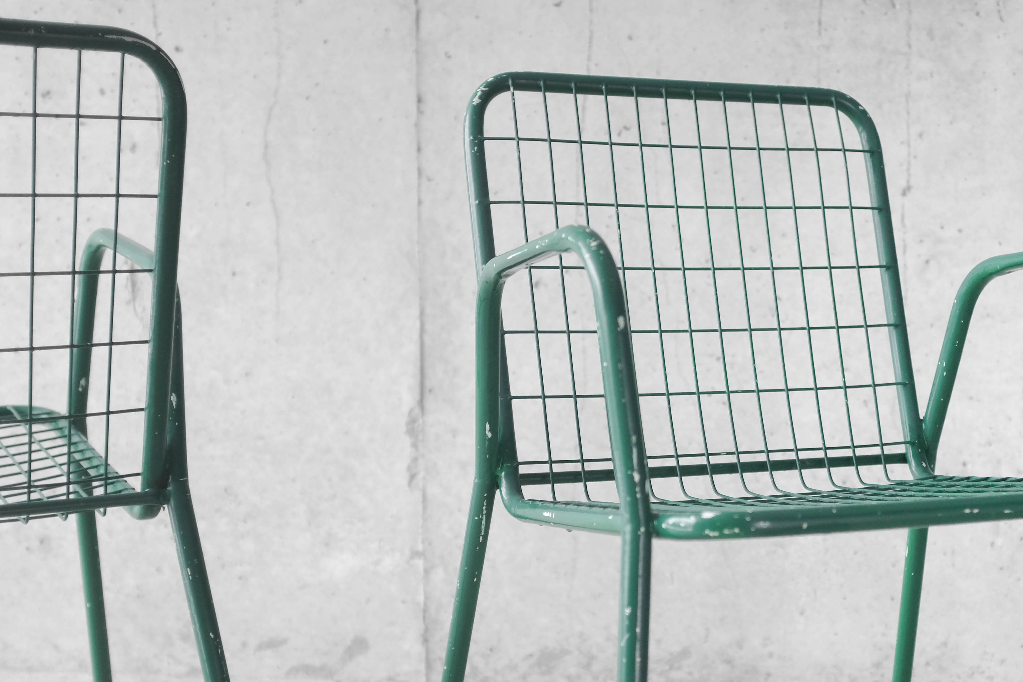 Pair of EMU armchairs, model Rio, green