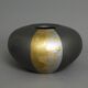 Japanese vase in copper and gold leaf