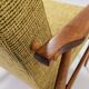 Fauteuil vintage vert olive design par H.Lis