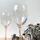 3 glasses of white wine vintage pink foot luminarc model "rosé"