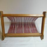 Vinyl storage unit with vintage wooden structure