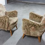 Pair of armchairs flower 50s
