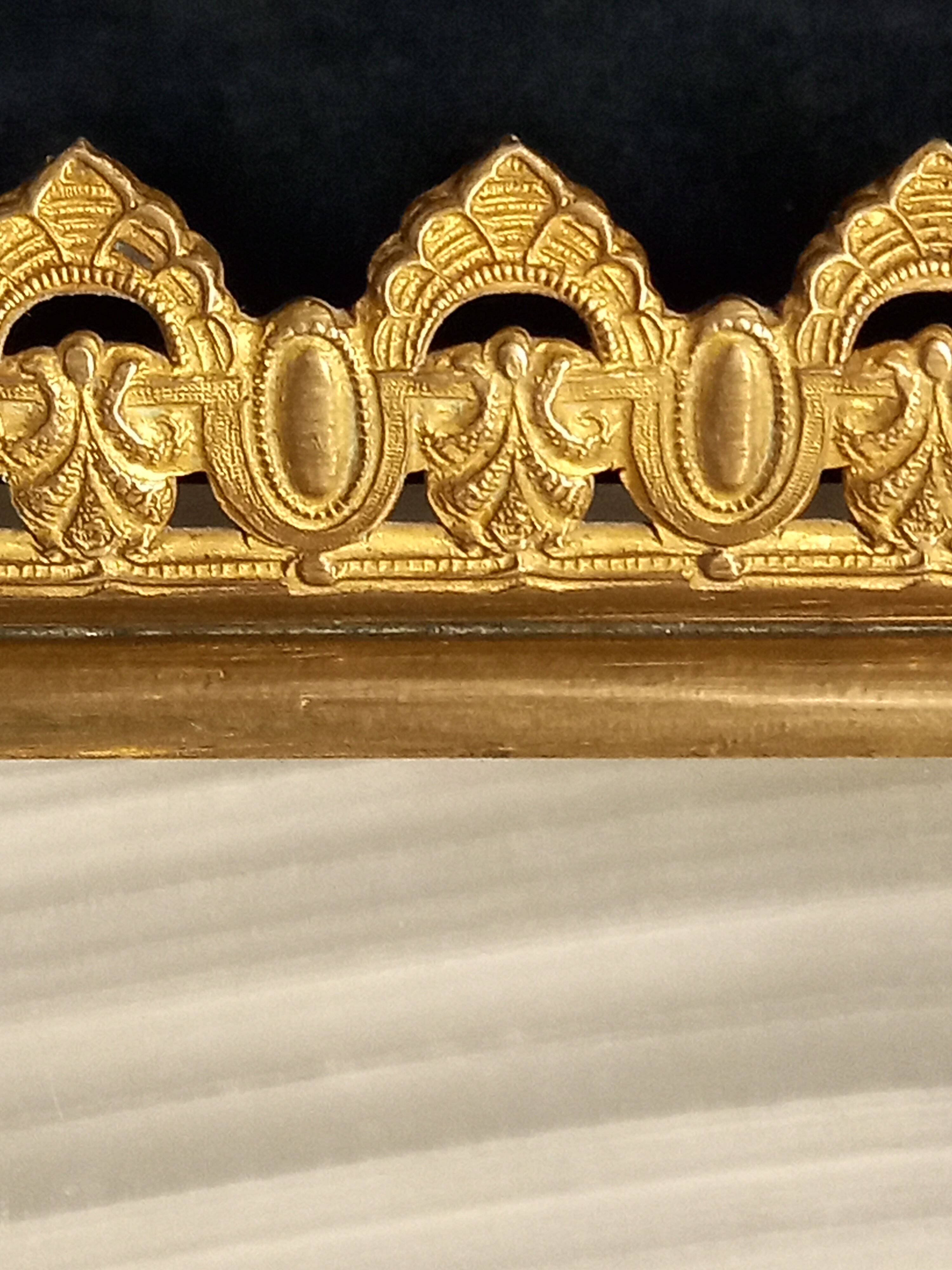 Onyx desk top with brass gallery