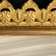 Onyx desk top with brass gallery