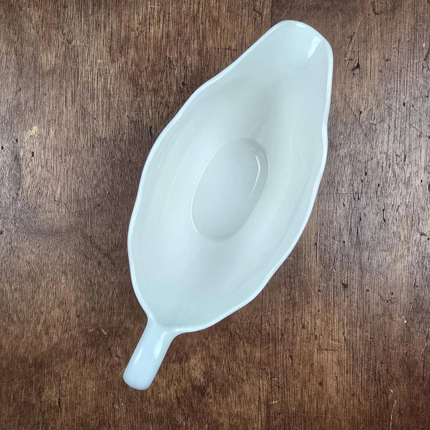 Petite saucière Digoin Bernadette – Faïence ancienne décor bleu campagne