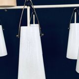 Italian glass and brass chandelier, Italy, 1950s