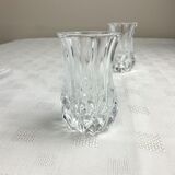Paire de petits vases en cristal