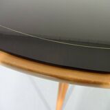 Glass and cherrywood table, 1960s