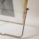 Bright mirror, frame gold and chrome, brass 30 years - 30x36cm
