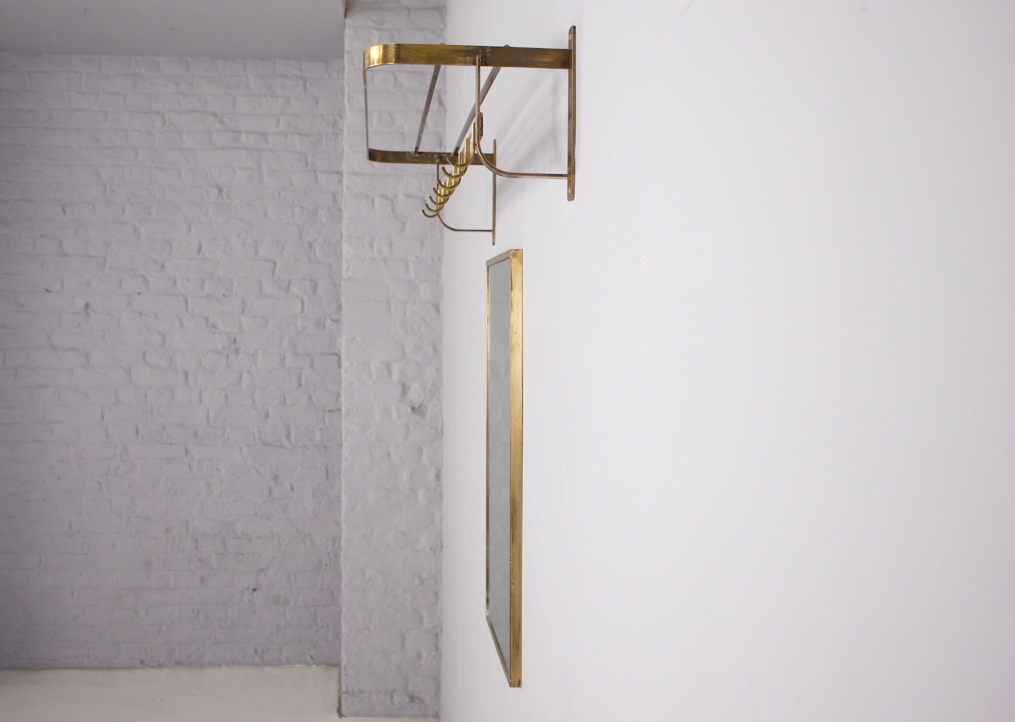 Vereinigte Werkstätten, brass cloakroom and mirror