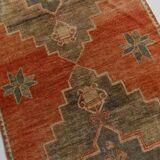 3x12 shades of brunt orange oushak runner rug