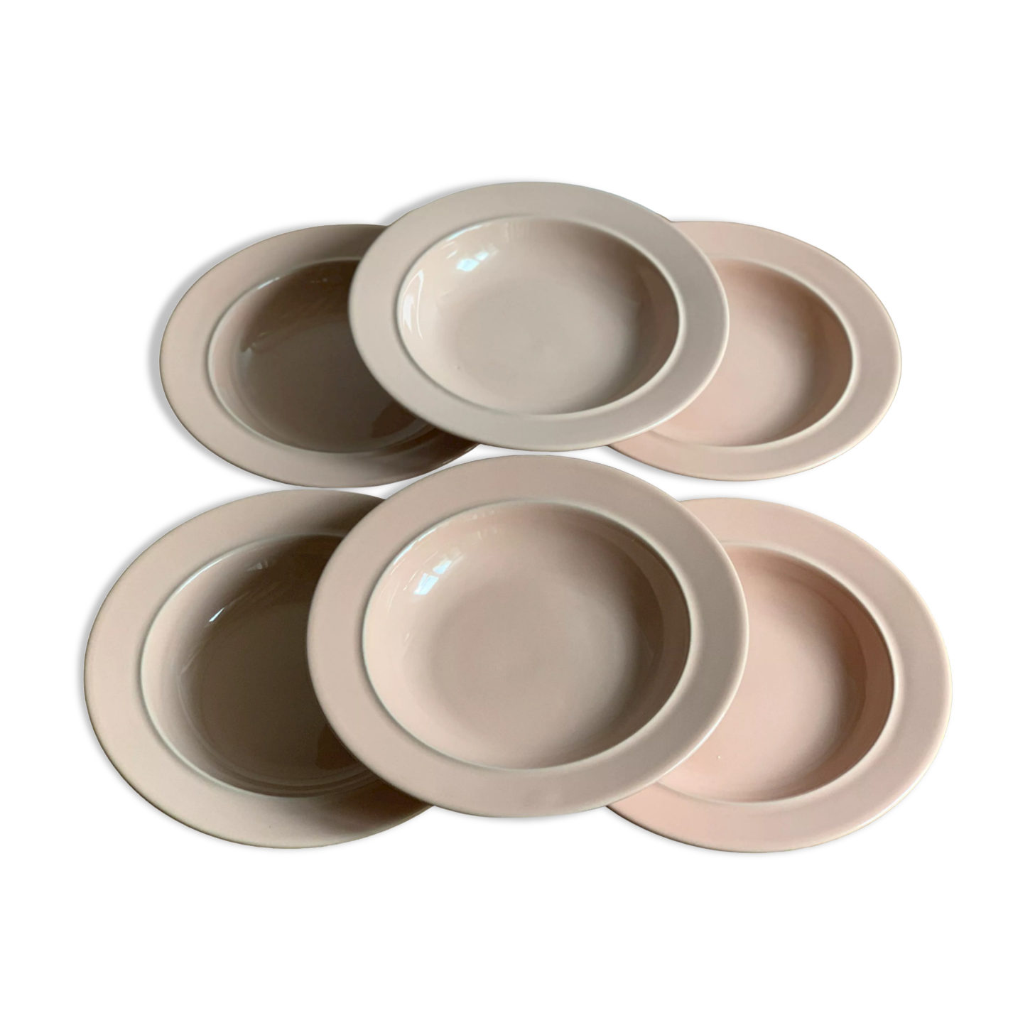 Pink ceramic plates