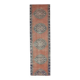 Vintage Turkish Oushak handmade cotton orange wool runner 73x273