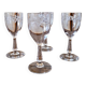 Verres à liqueur (digestif) anciens en cristal gravé, décor géométrique